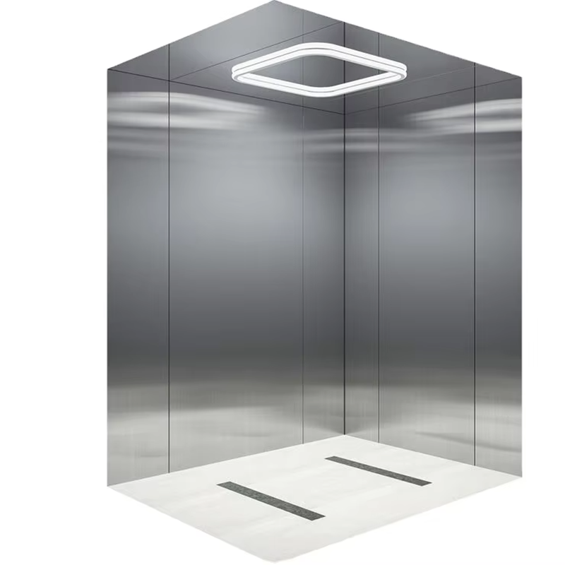 VTEP105 Ascensores ลิฟต์โดยสารที่อยู่อาศัยที่หรูหรา AC Gearless PVC เงียบอย่างมีประสิทธิภาพและมีสไตล์