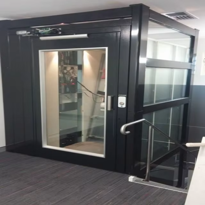 VTEV109 Ascensores Elevadores ลิฟต์วิลล่ากระจกมีสไตล์สำหรับบ้านดูเพล็กซ์ส่วนตัว