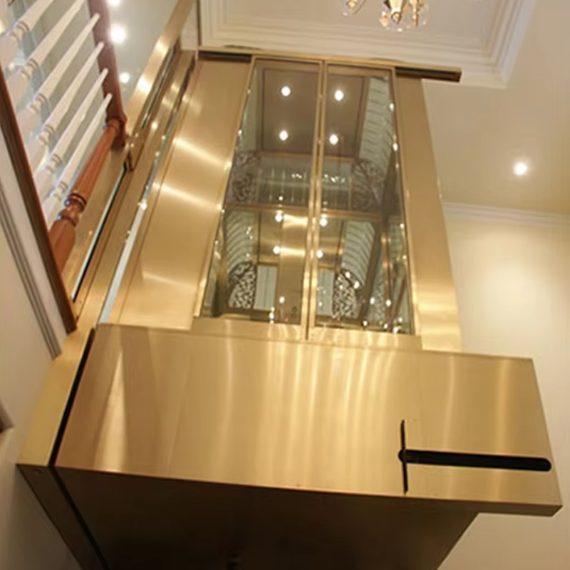 VTEV104 Ascensores Elevadores ลิฟต์วิลล่าสแตนเลสสุดหรูสำหรับครอบครัว