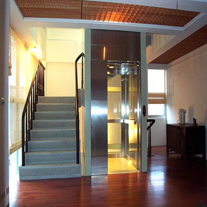 VTEV104 Ascensores Elevadores ลิฟต์วิลล่าสแตนเลสสุดหรูสำหรับครอบครัว