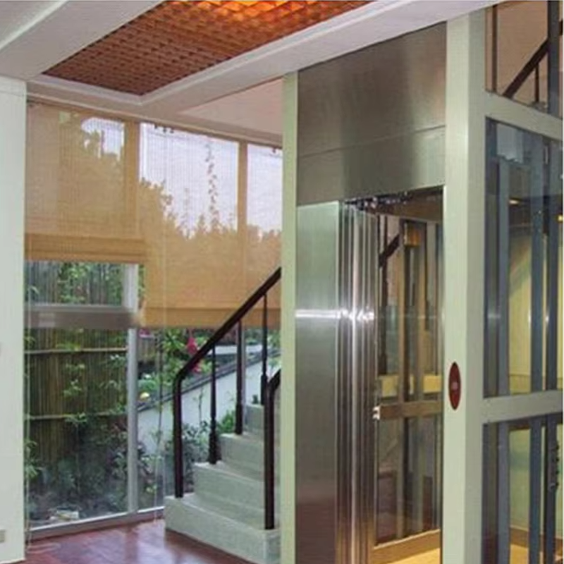 VTEV105 Ascensores Elevadores ลิฟต์วิลล่าในห้องโดยสารแบบกำหนดเองสำหรับการตกแต่งภายใน