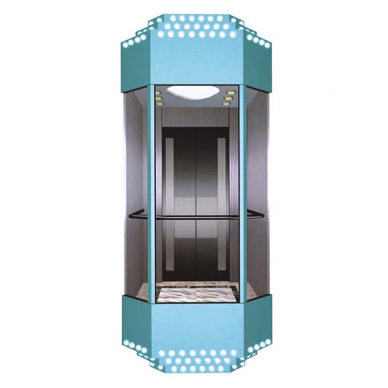 VTEO103 Ascensores ลิฟต์สังเกตการณ์ที่หรูหราพร้อมการออกแบบกระจกพาโนรามาสำหรับอาคารพาณิชย์
