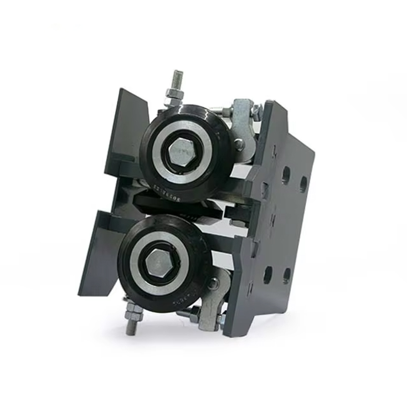 VTSP153 ชิ้นส่วนลิฟต์ OEM ลิฟต์ลิฟท์ถ่วงน้ำหนักลูกกลิ้งคู่มือรองเท้า-สแตนเลส Steel_Metal การออกแบบร่วมสมัยสำหรับอาคารสำนักงาน