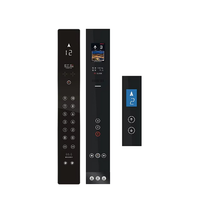 VTSP345 ราคาโรงงานดีไซน์ทันสมัยแผงประตูลิฟต์สแตนเลสพร้อมปุ่มลิฟต์ติดผนัง COP LOP